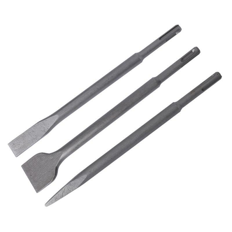 3 Pcs/Set SDS Plus Round Handle Pointed Chisel Set Electric Hammer Drill Tool