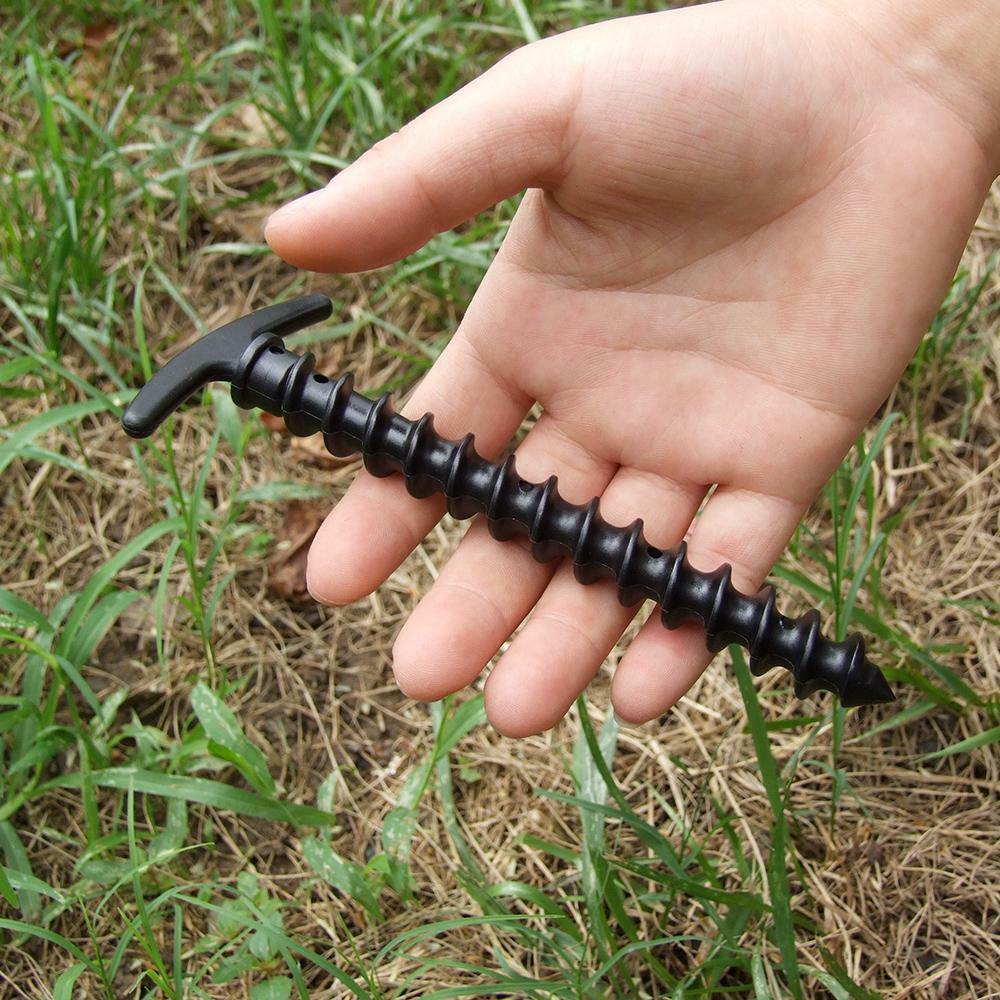 5pcs Black Plastic  Canopy Camping Stakes Pegs Ground Nail Outdoors