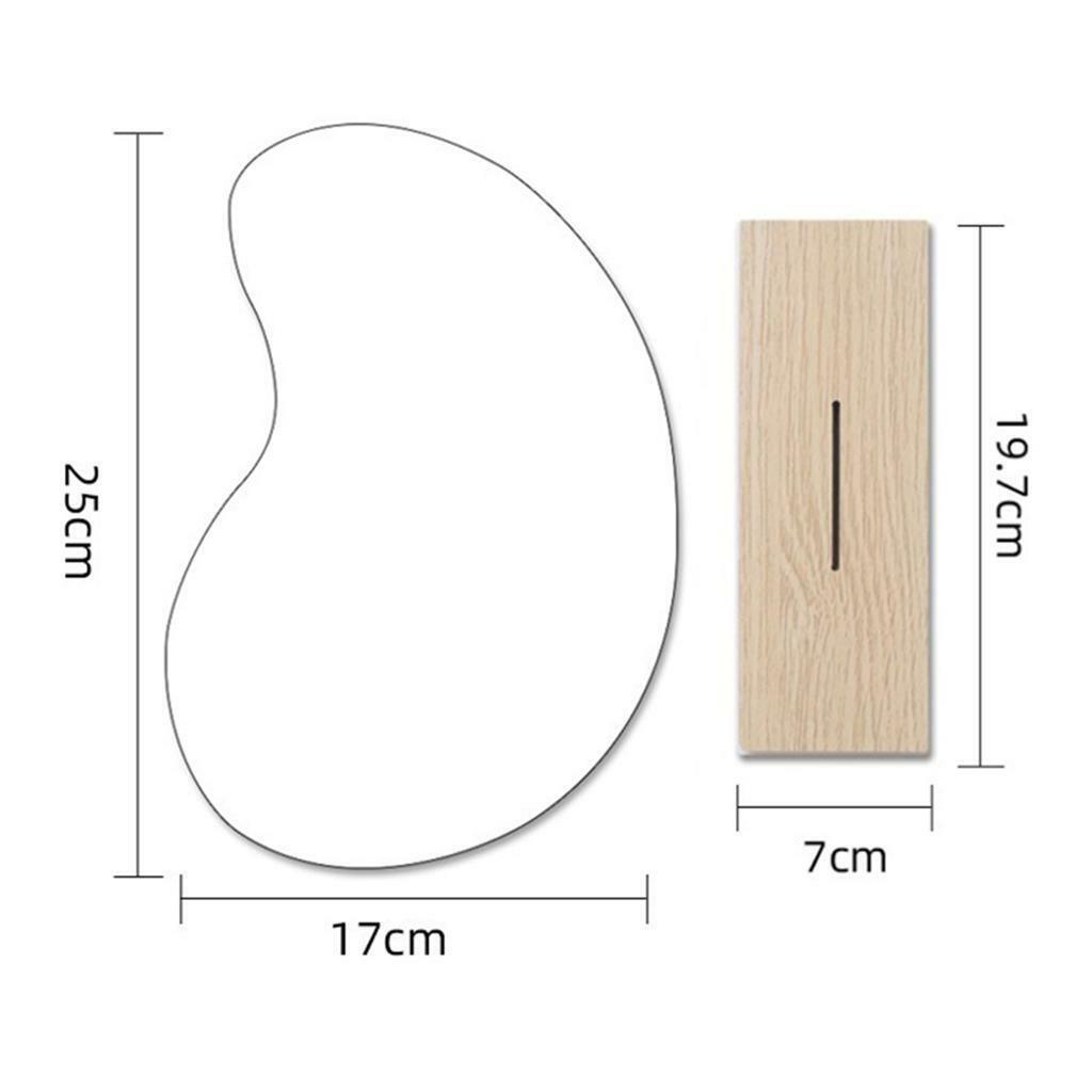 2x Frameless Irregular Acrylic Makeup Mirror Dresser Mirror Wooden Stand