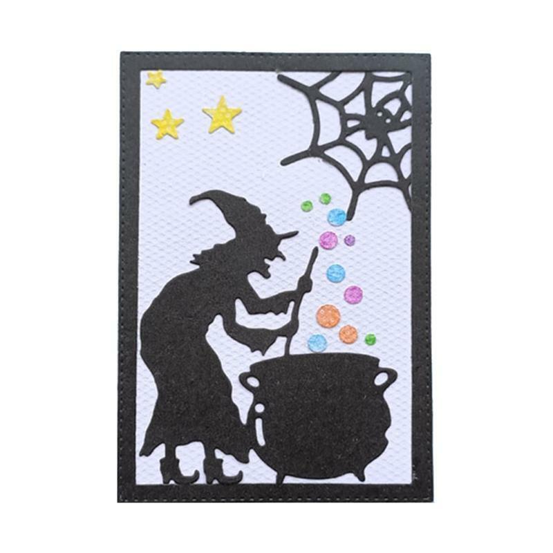 Halloween Witch Metal Cutting Dies Stencil DIY Scrapbooking Album Paper Template