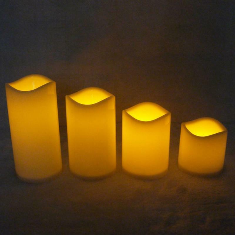 Romantic Flameless LED Electronic Candles Light Wedding Scented Wax Home Decor