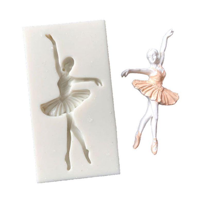 Ballet Girl Dancer Silicone Mold Fondant Chocolate Cake Stencil Decorating Tool