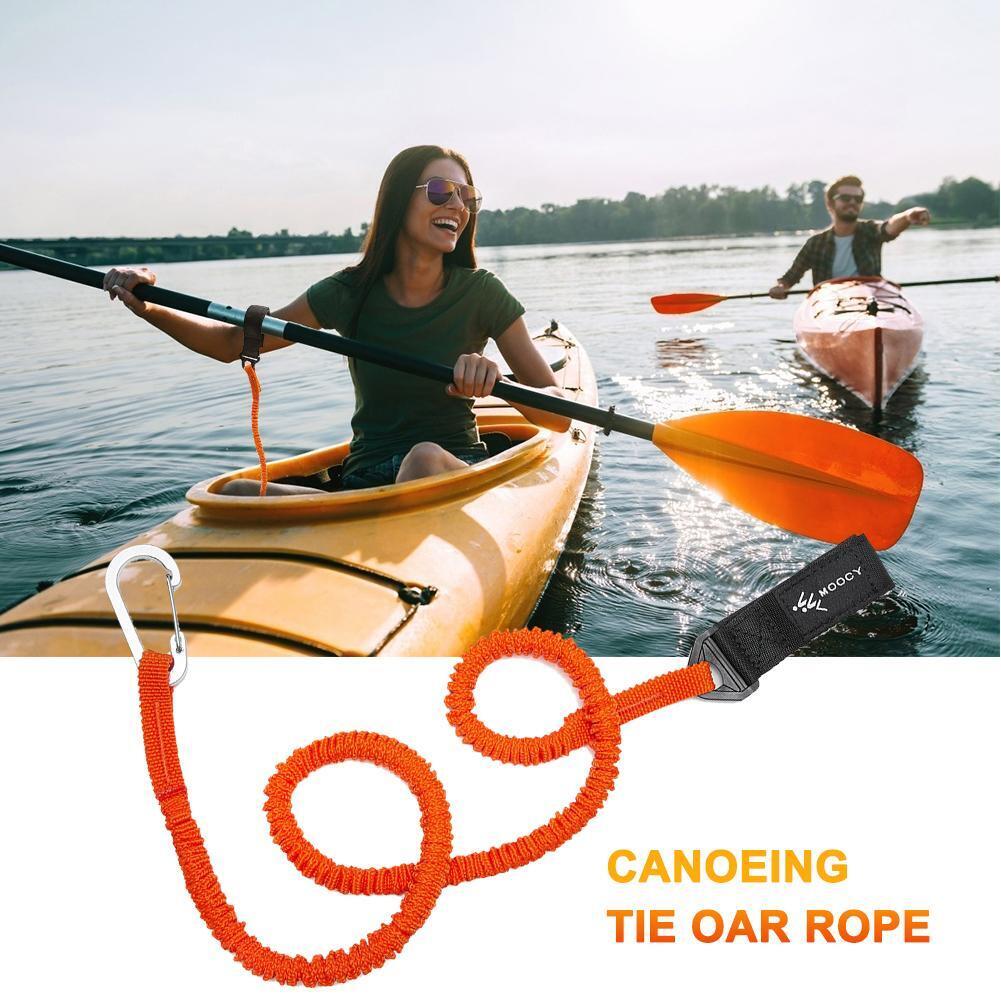 Elastic Kayak Canoe Paddle Leash Safety Boat Fishing Rod Coiled Lanyard Tie