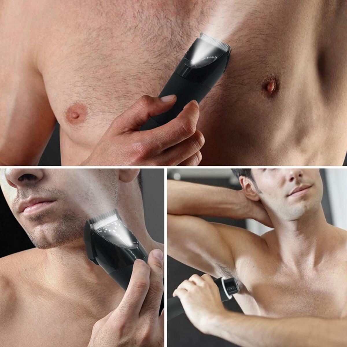 Shaver USB Rechargeable with Lighting Light Double Head for