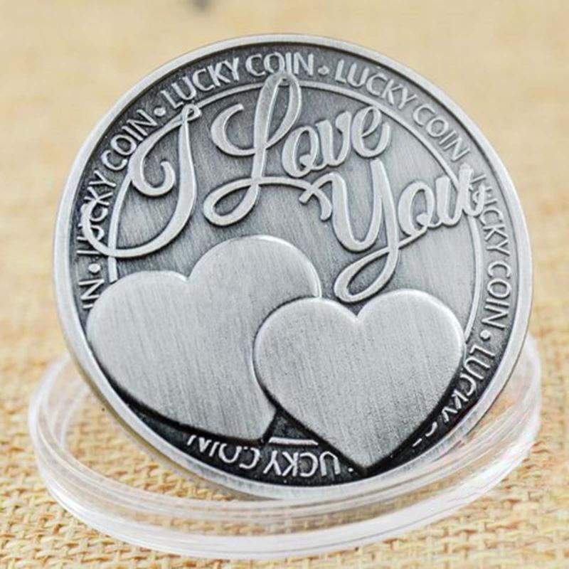 Love Commemorative Coin Metal Art Collectible Ornament Decor Supplies