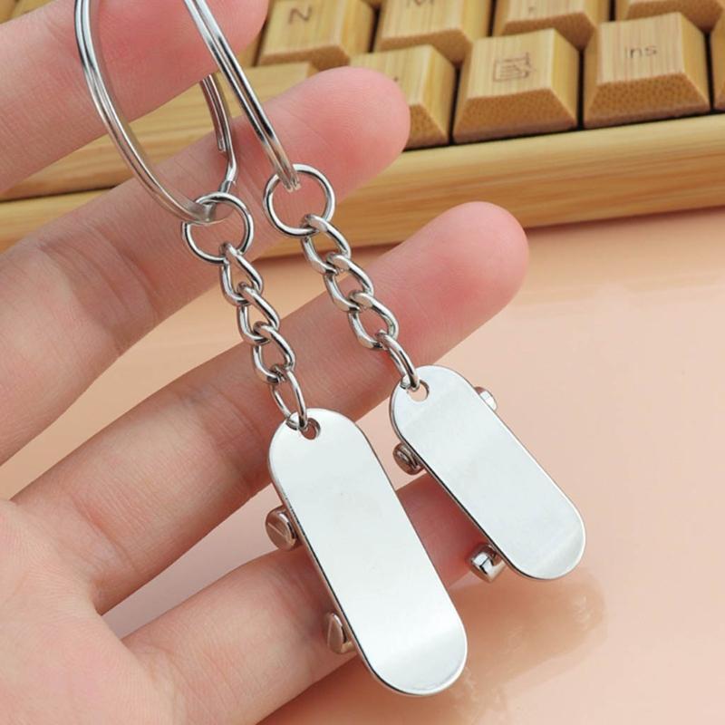 2x Mini Skateboard Key Chain Scooter Keychain for Outdoor Sports Creative Gifts