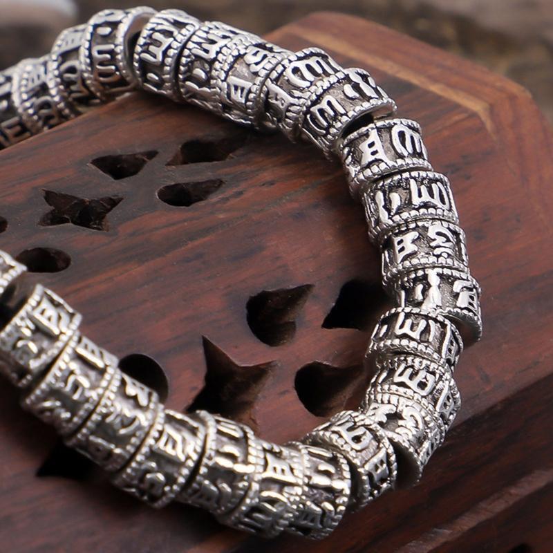 Tibetan Buddhism Six Word Mantra Bracelet Handmade Rope Knot Amulet Bracelets