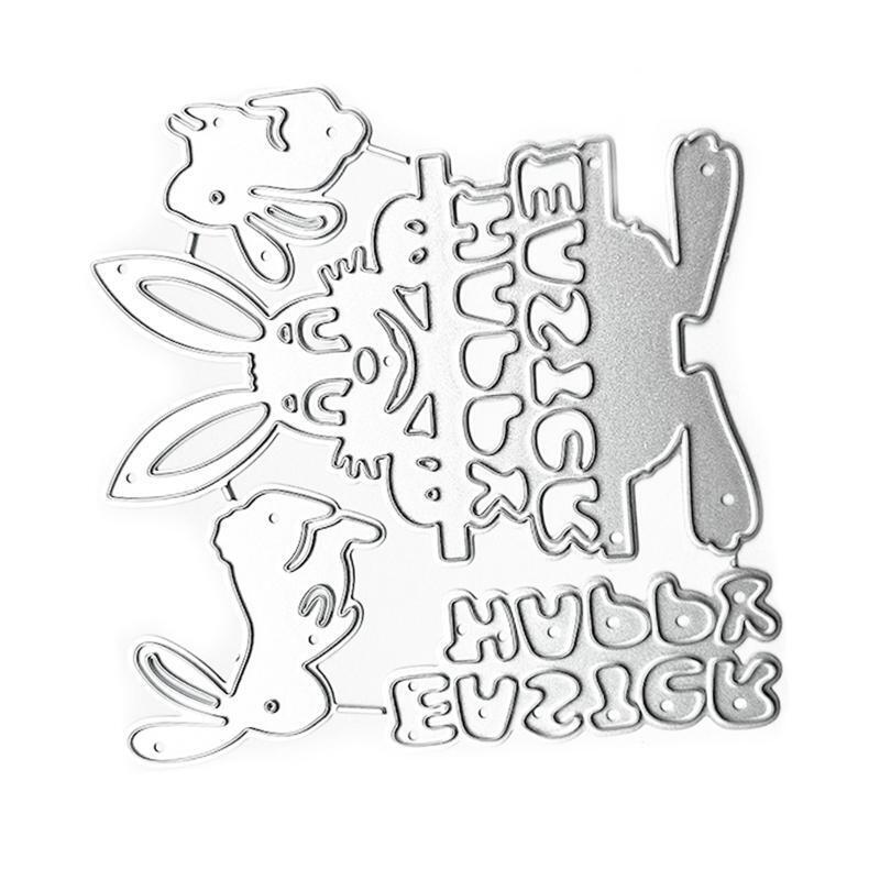 Smiling Bunny Metal Cutting Dies Stencil Scrapbooking Album Paper Card Template