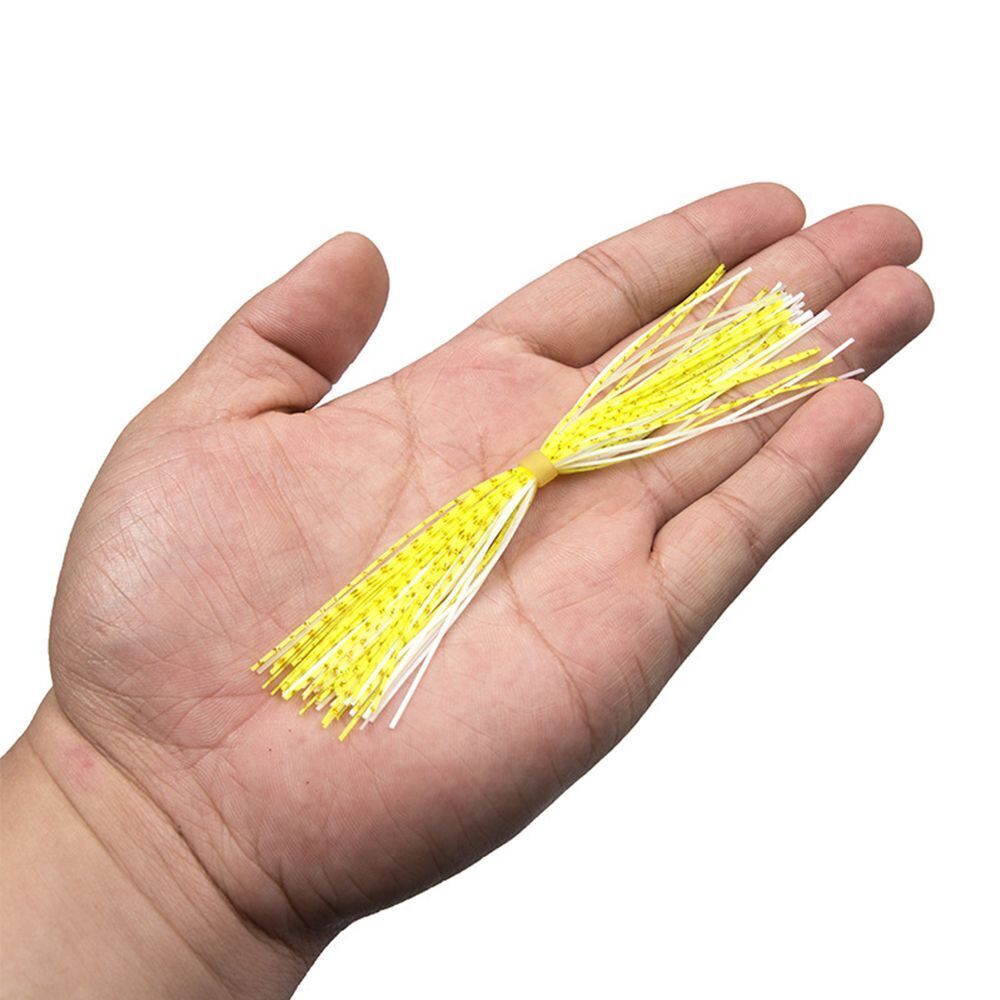 Jig Bait Windless Rubber Squid Soft Fishing Lures Beard Silicone Skirts