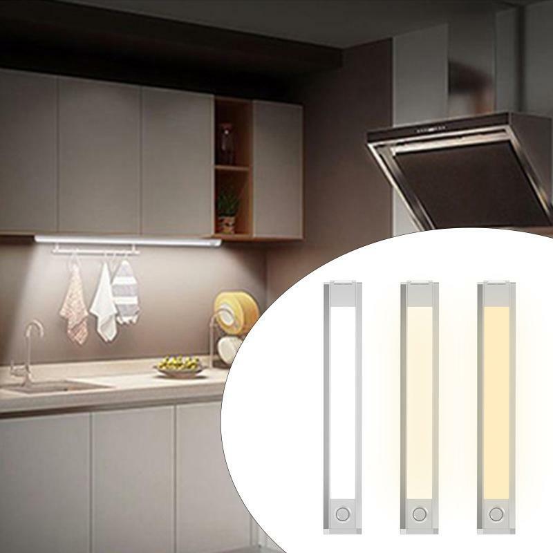 Three-block Color Temperature Wardrobe Light USB 60 LED Motion Sensor Light PIR
