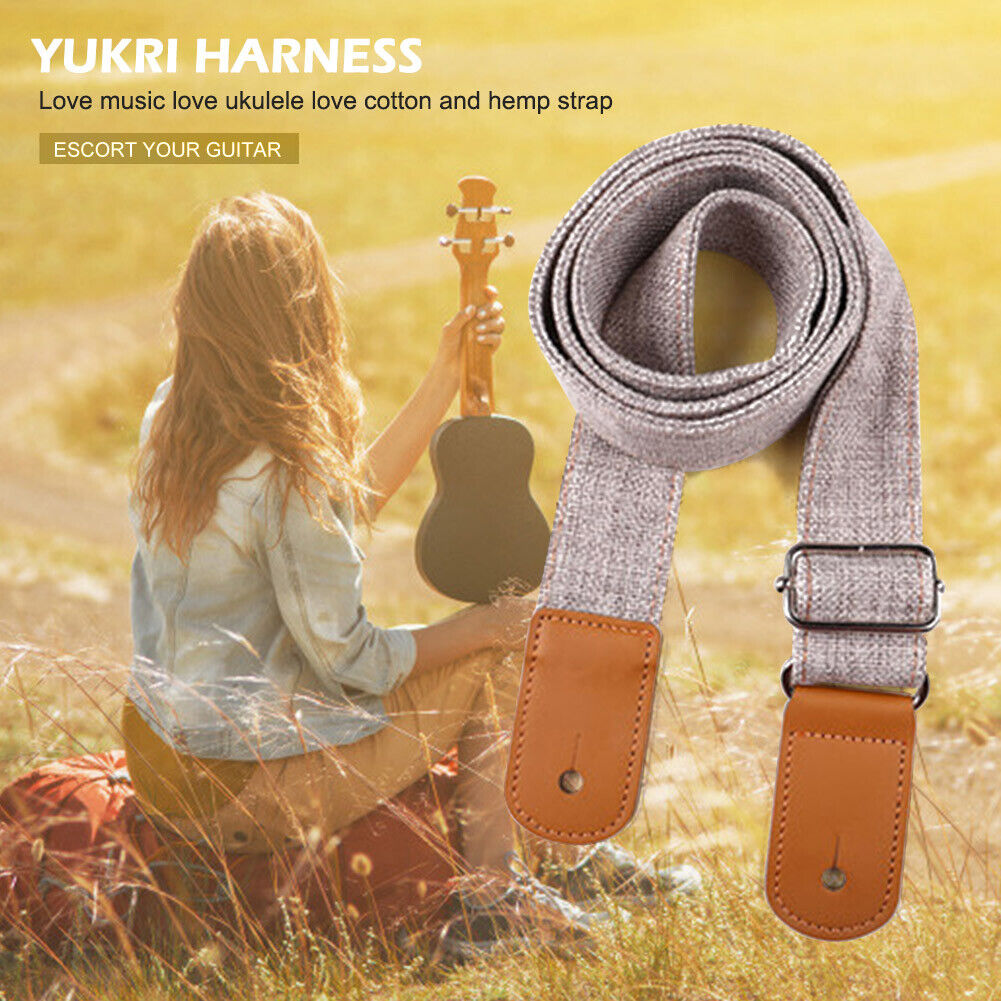 Guitar Strap Anti Slip Bass Ukulele Shoulder Belt Musical Parts (Grey)