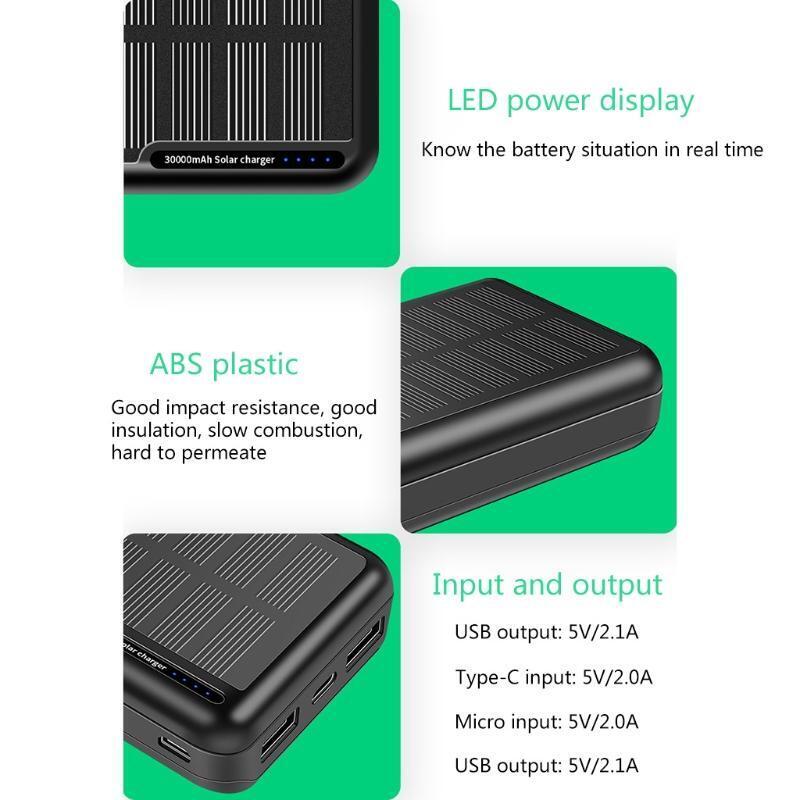 Waterproof Portable Solar Charger Outdoor Emergency Portable Solar Power Bank