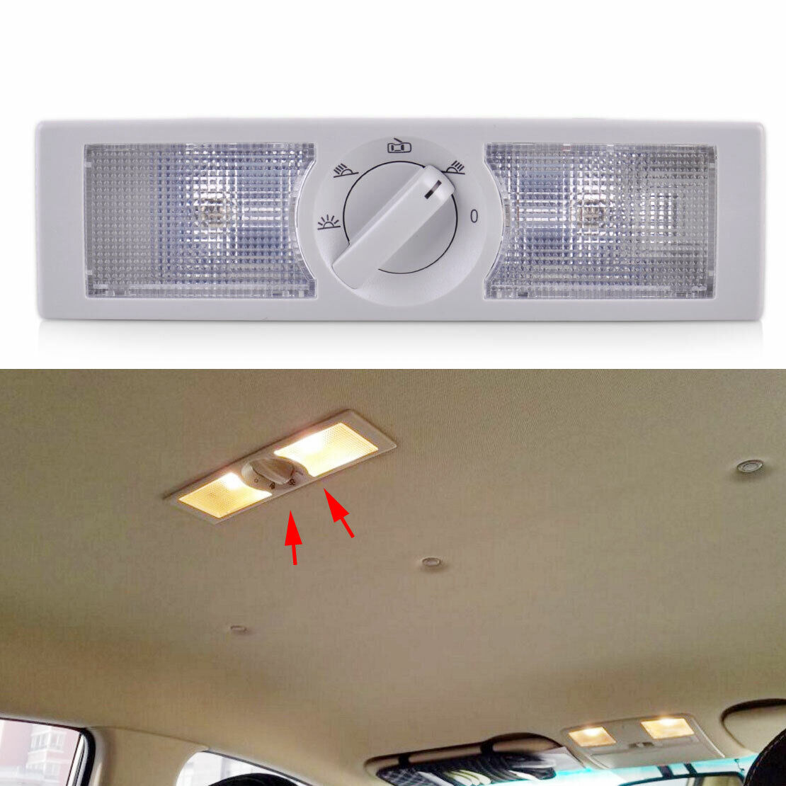 Interior Roof Dome Reading Light Lamp 6Q0947291A fit for VW Polo Jetta Touran Li