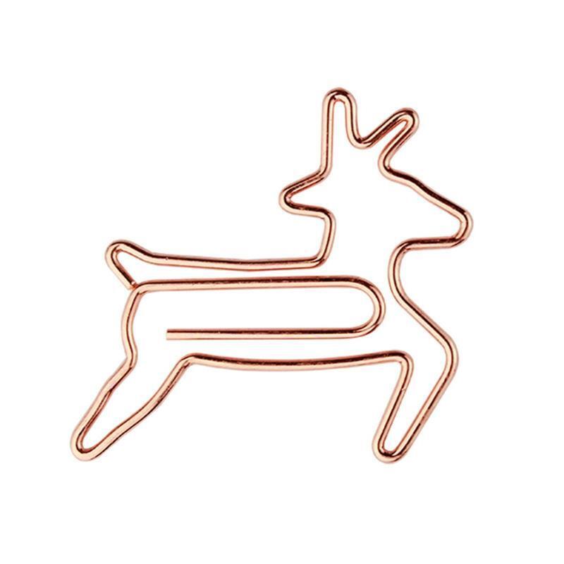5 Pcs Unique Cartoon Paper Clip Christmas Tree Style Bookmark Clip Office Supply