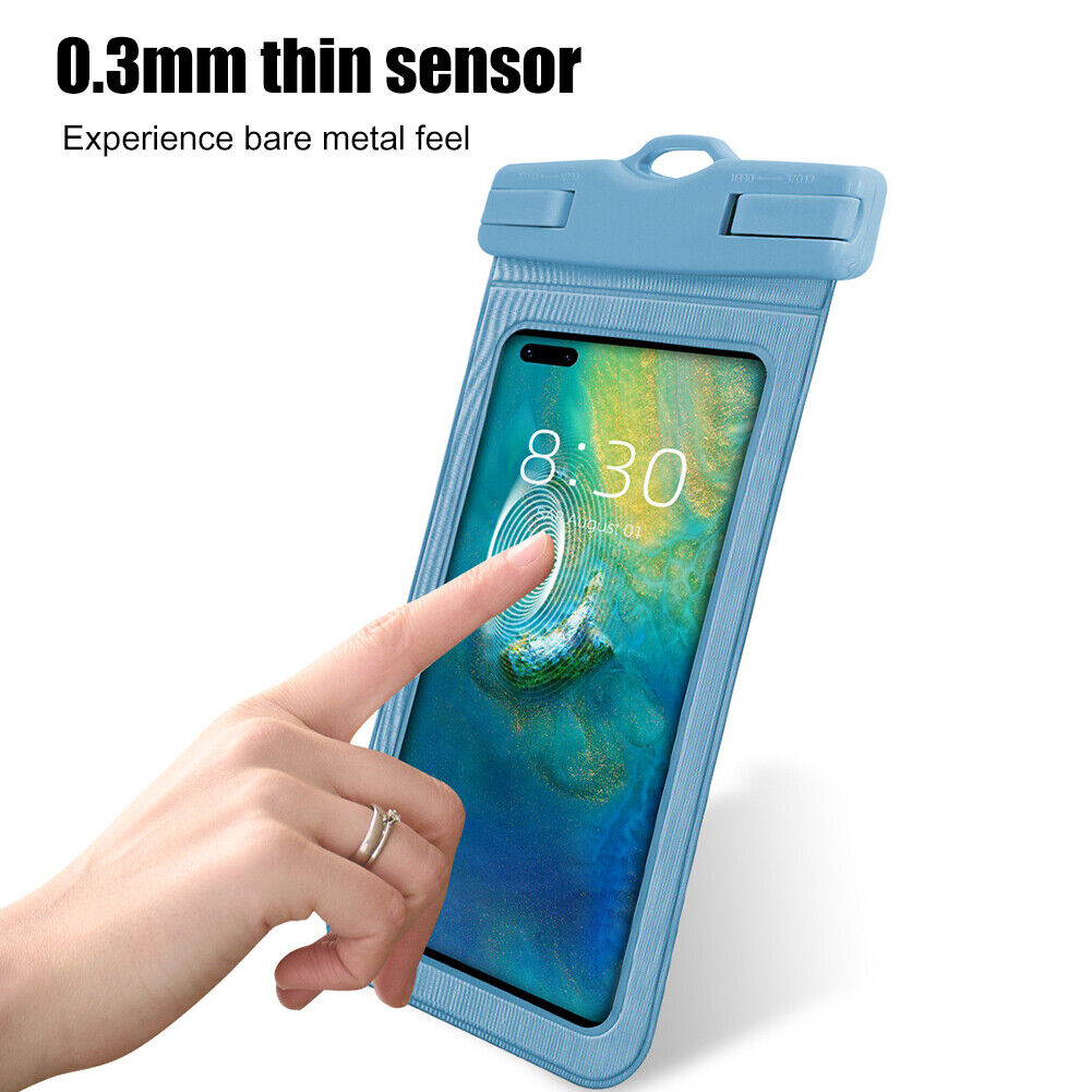 Waterproof Case Swimming Underwater Mobile Phone Pouch Bag (Grey Blue)