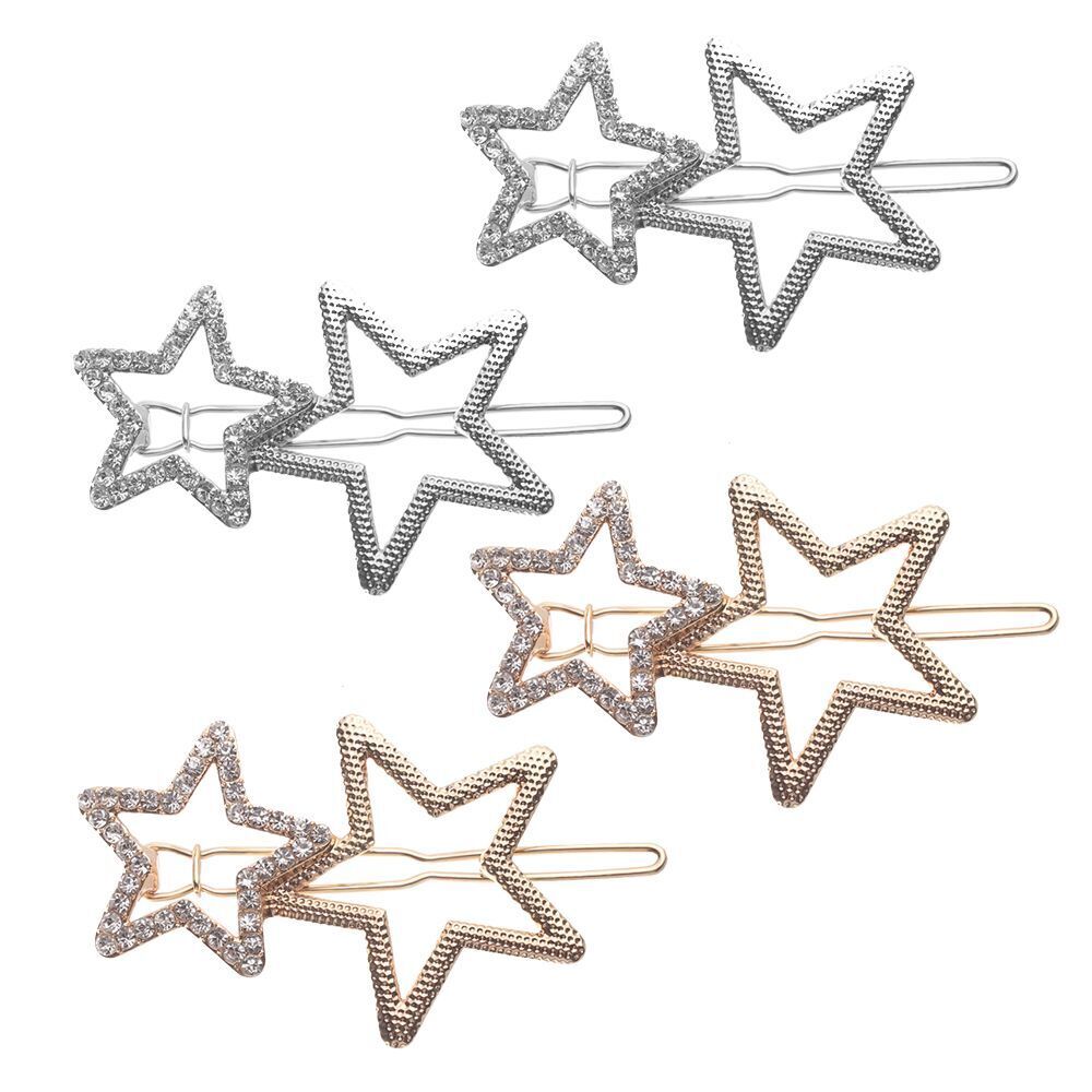 Women Ladies jewelry Metal Hair Clips Star Hairpin Hair Decorations Headwear