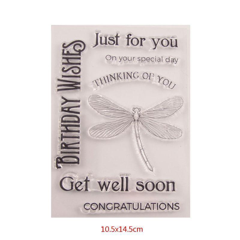 Dragonfly Silicone Clear Seal Stamp DIY Scrapbooking Embossing Photo Album Paper