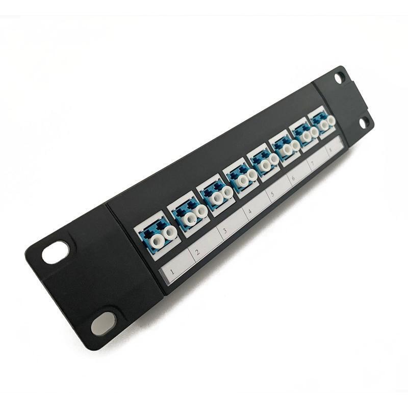 8-Port LC Shielded Patch Panel 10G Ready Plastic Housing Color-Coded Labeling