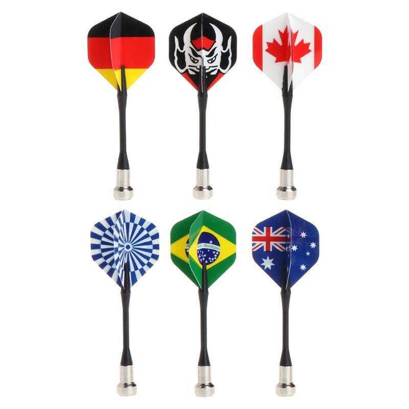 6pcs/lot Bullseye Target Game Child Safety National Flag Magnetic Dart