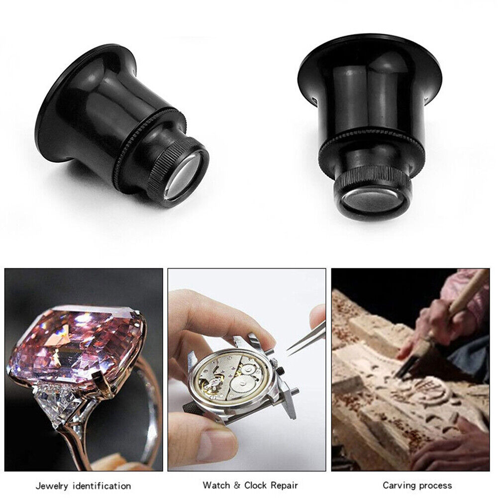 Watchmakers 20x Watch Magnifier Jewelry Glass Clearly Magnifying Eye Loupe