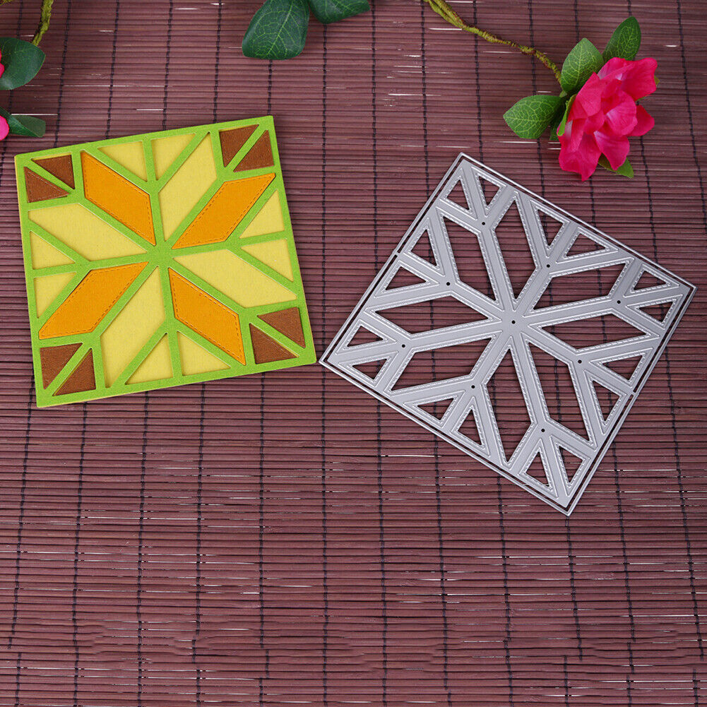 Square Rhombus Cutting Dies Stencils Scrapbook Embossing DIY Craft Album -1