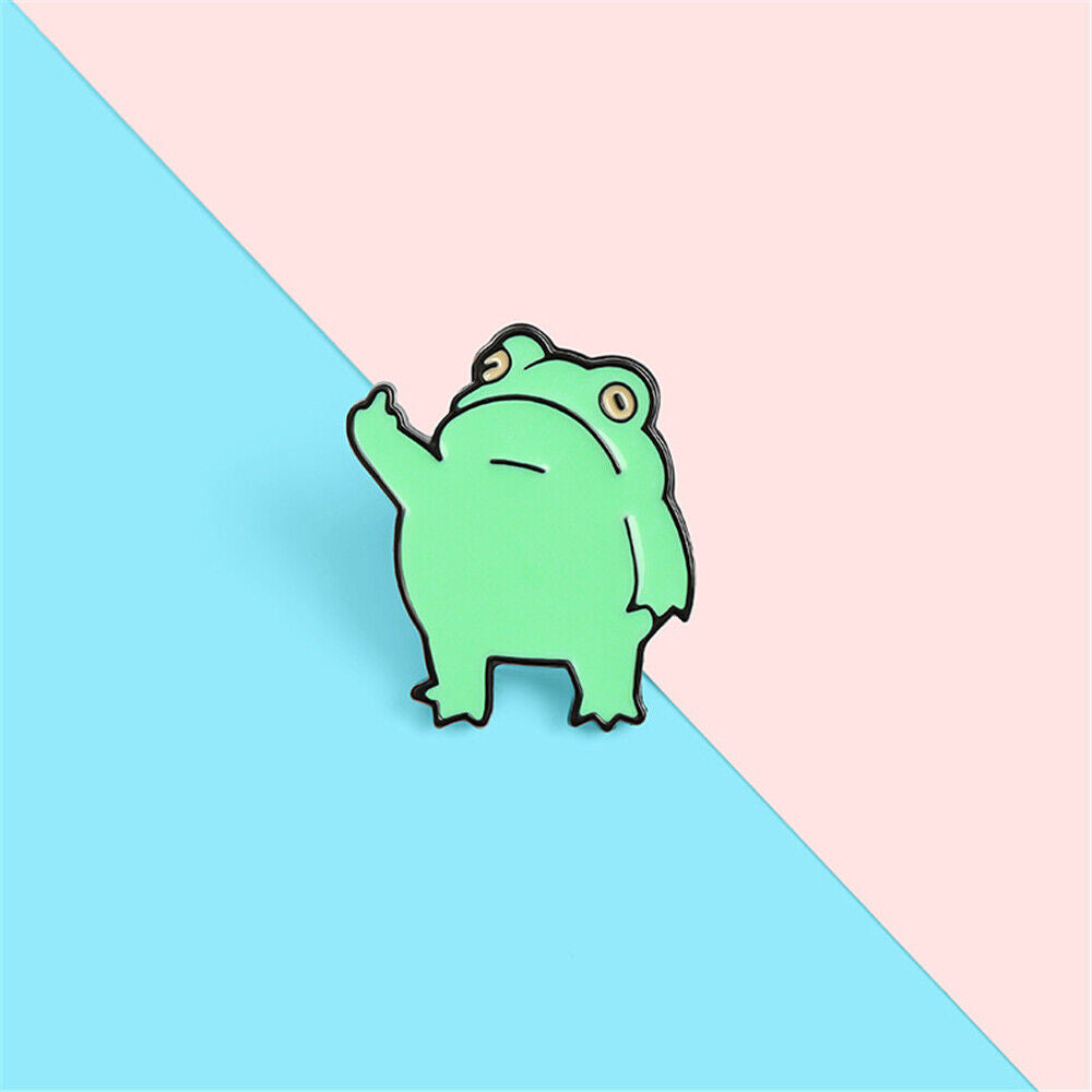 Clothes Jewelry Cartoon Lapel Pins Cute Badge Frog Enamel Pin Novelty Animal