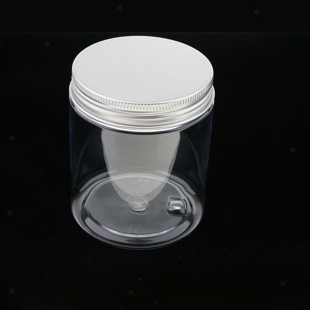 5pcs 250ml Plastic Makeup Pot  Empty Cosmetic  Containers Screw Lid