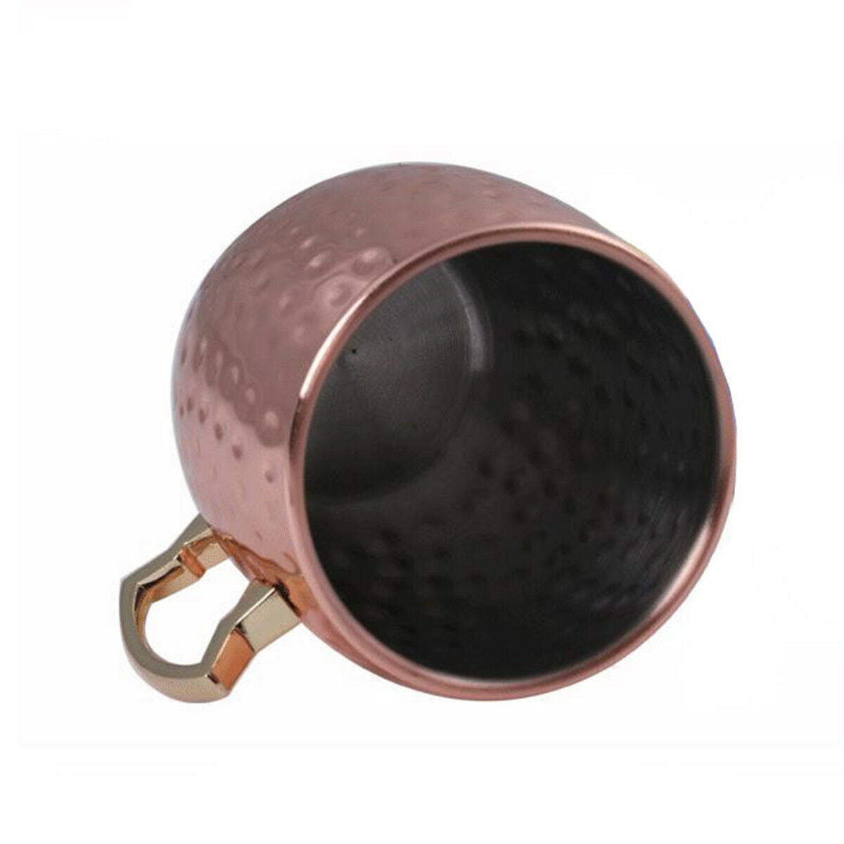 500ml Hammered Stainless Steel Copper Plated Moscow Mule Mug Beer Coffee Cup Mug