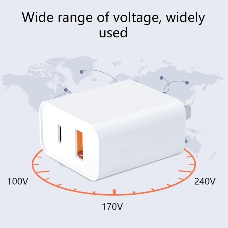 20W USB C Type C Power Wall Charger Traveling Plug 5V-3A USB+TYPE-C Ports