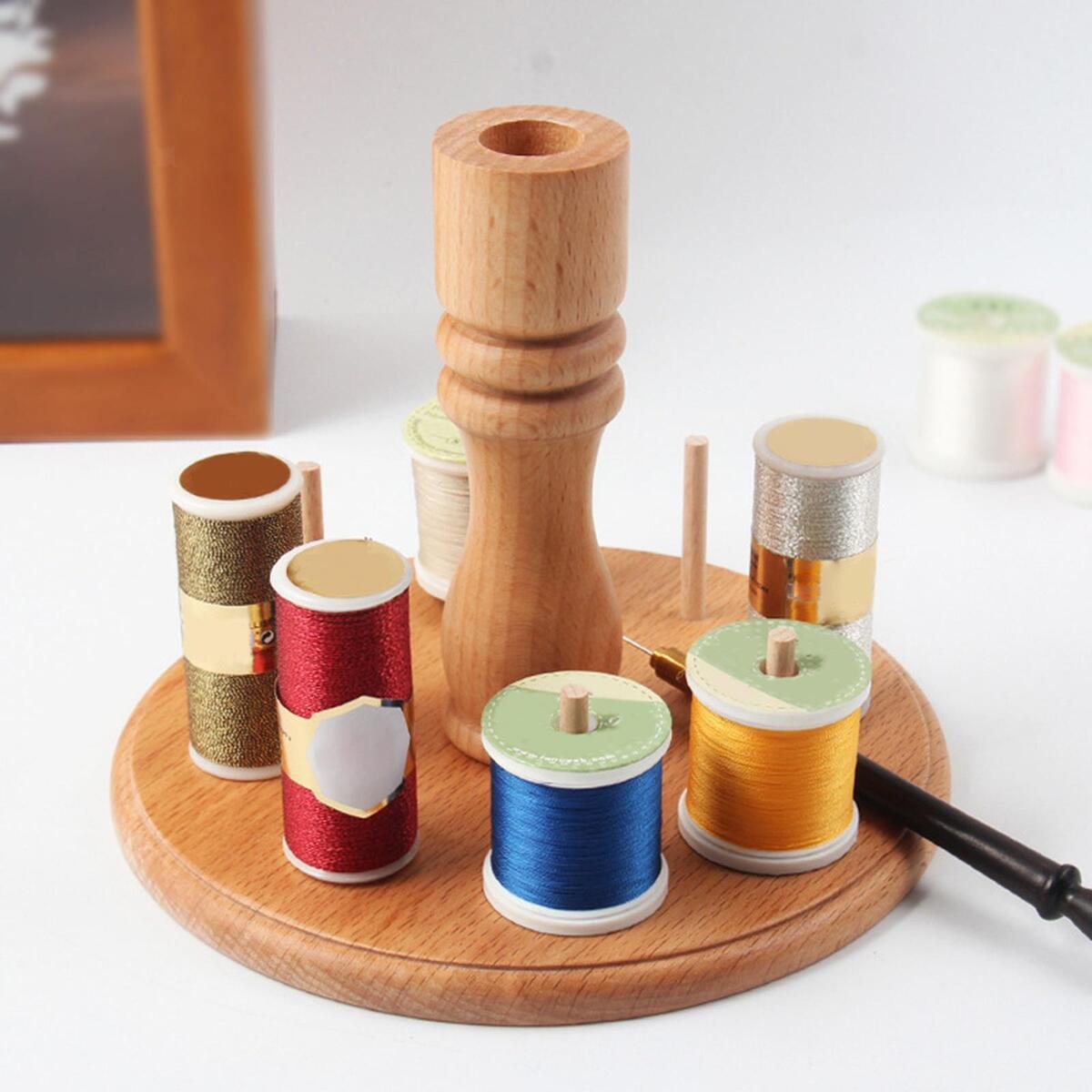 Durable  8 Spools Yarn Holder Sewing Rack Crocheting