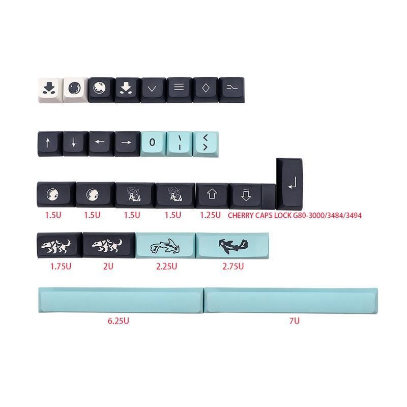 Mizu Keycaps 132 Keys PBT XDA Mechanical For DZ60/RK61/64/gk61/68/75/84/980/104