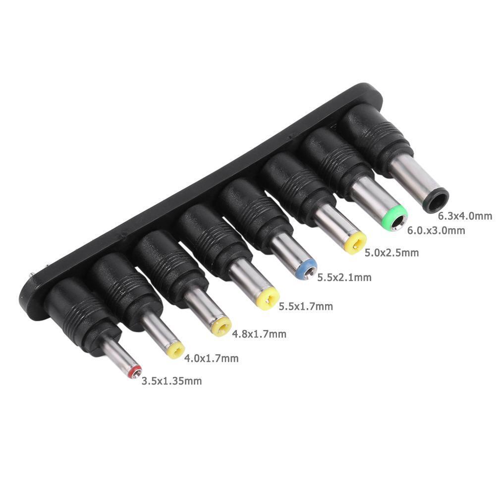 8 in 1 Set 8pcs Universal AC DC Power Adapter 2pin Plug Charger Tips for PC