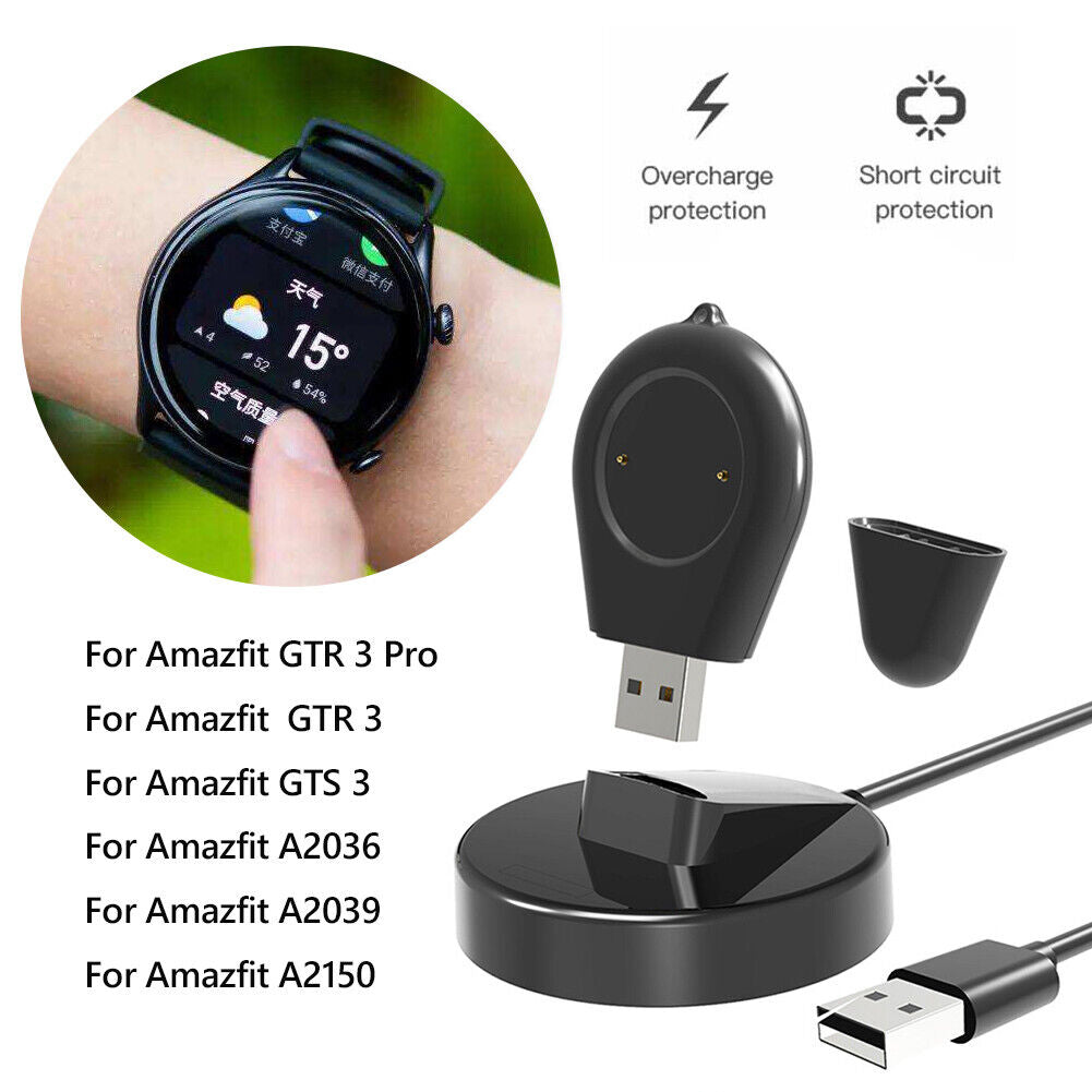 USB Charger Dock Adapter for Amazfit GTR 3 Pro/GTR 3/GTS 3 Smartwatch