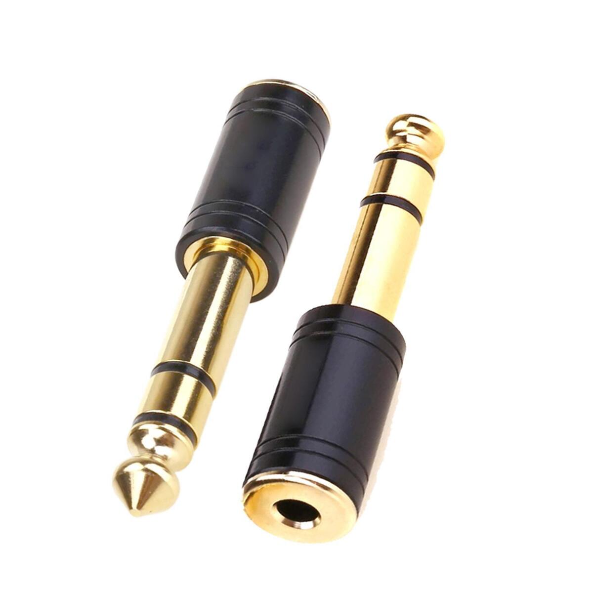Headphone Adapter Stereo 6.35mm Male 1/4 inch to 3.5mm Female 1/8 inch