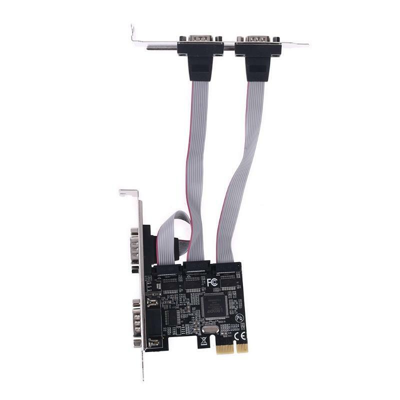 TXB071 PCI Express Add on Card 4 Ports Serial Riser Cards Multi RS232 DB9 PCIe