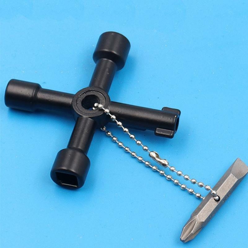 Universal 4 Way Multi-Functional Utilities Key With Screwdriver Bits Electric