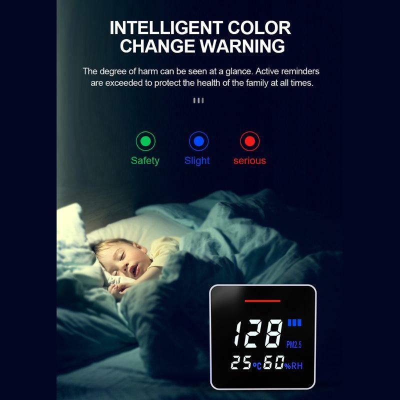 Home Desktop PM2.5 Temperature and Humidity Detector Air Quality Monitor Tester
