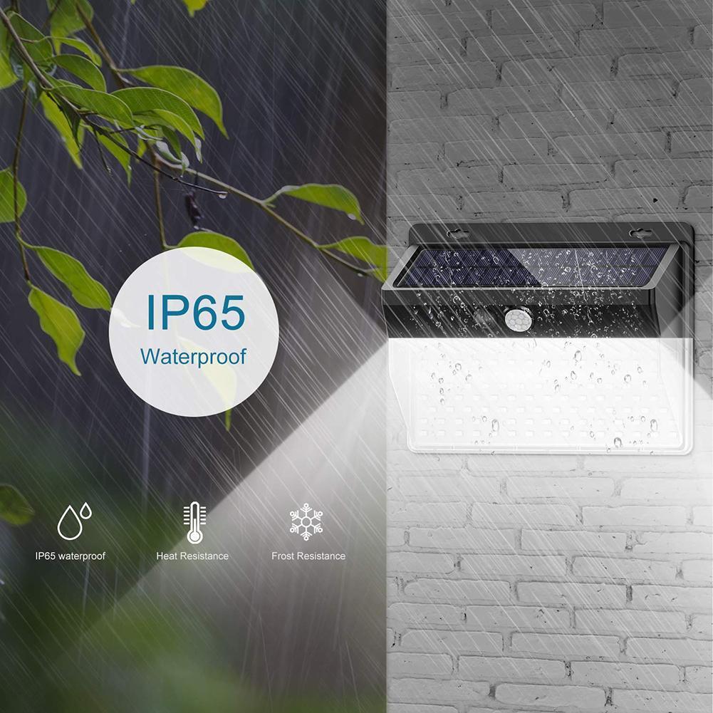 206LED Solar Motion Sensor Wall Light Outdoor Waterproof Garden Street Lamp
