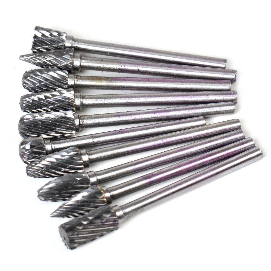 10 Tungsten Steel Carbide Burr Tool Drill Bit Cutter Rotary File CNC Engrave Li