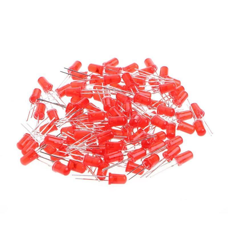 500 Pcs 3V 20mA 5mm Round Light Emitting LED Diode Assorted Kit 5 Colors