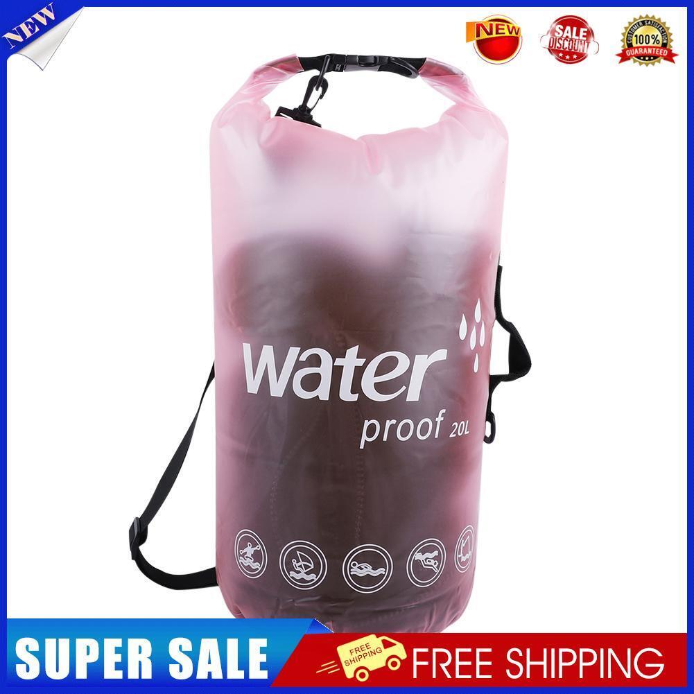 PVC Bags 20L Swimming Trekking Drifting Waterproof Storage Pouch (Pink)