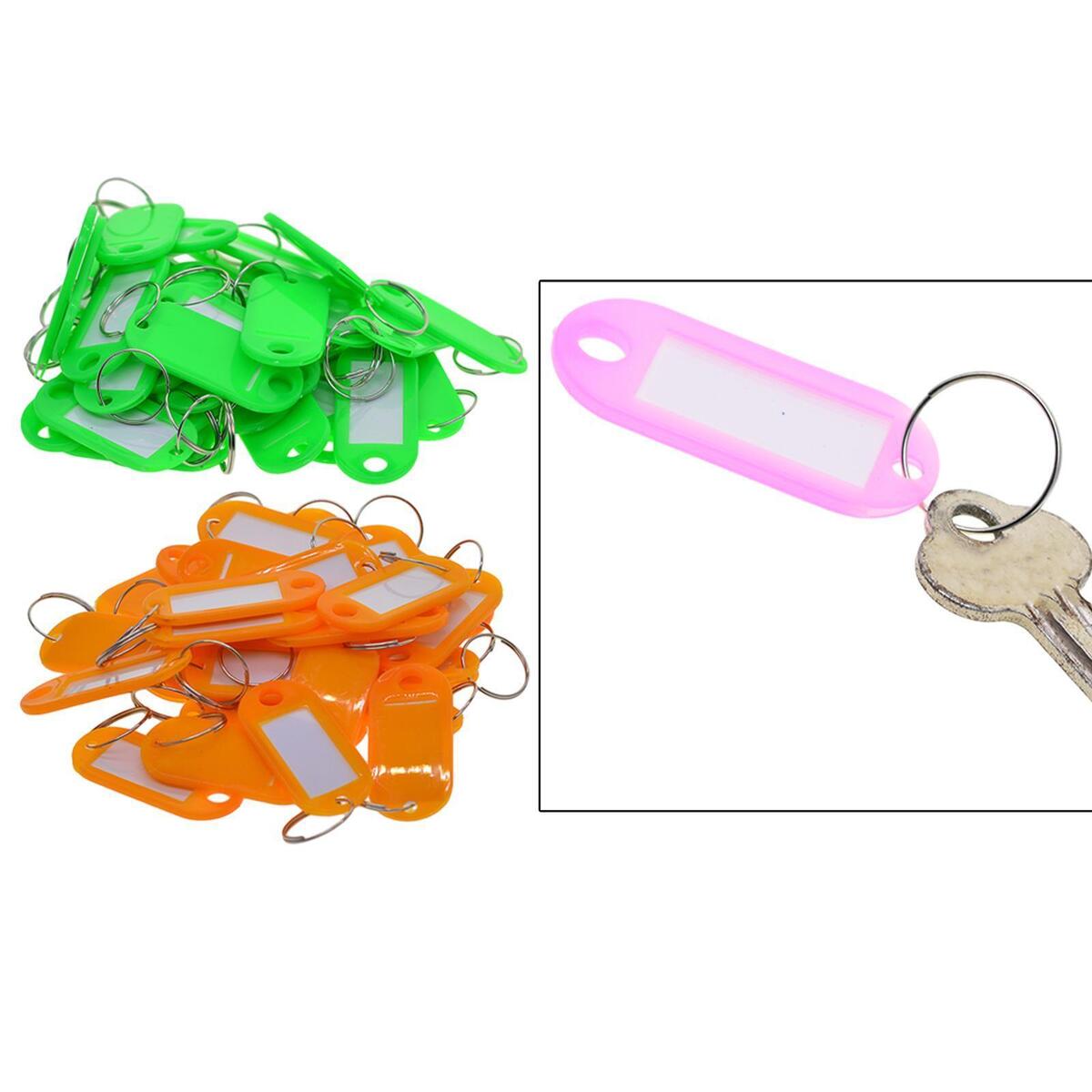 100 Pieces Removable Waterproof Key Tags ID Name Card Tags Mark Labels