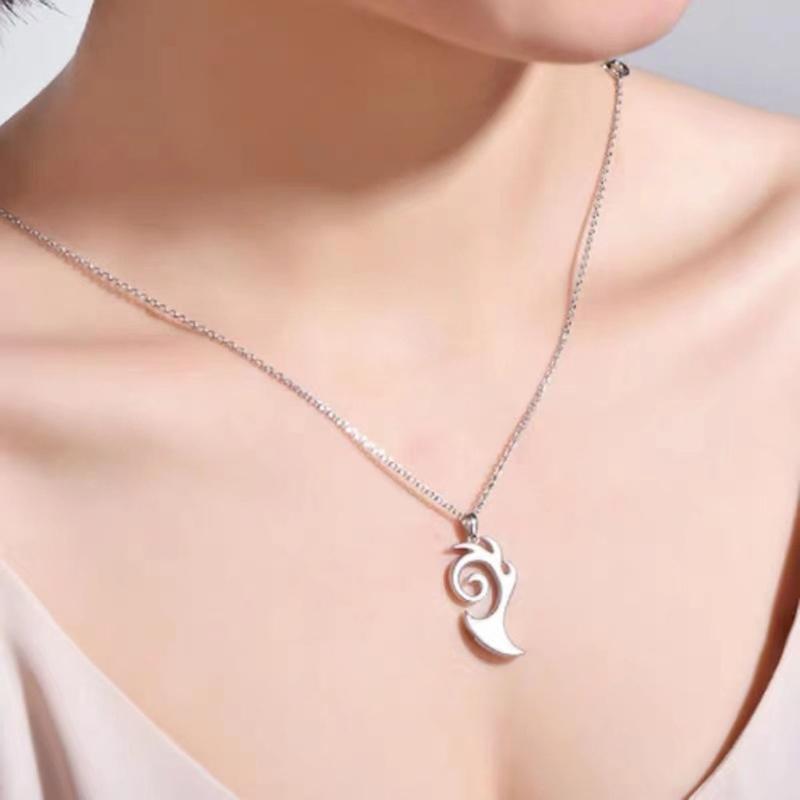 2Pcs/set Lovers Heart Pendant Couple Necklace Strong Magnetic Stitching Necklace