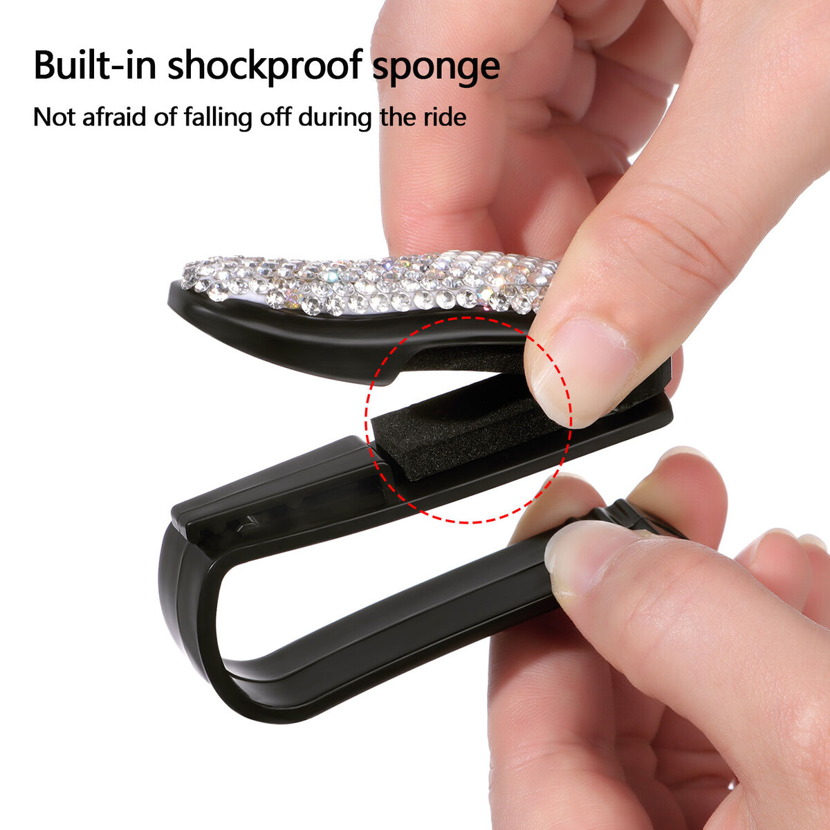 Visor Glasses Holder for Car Sunglass Bling Bling Clip Eyeglasses Hanger