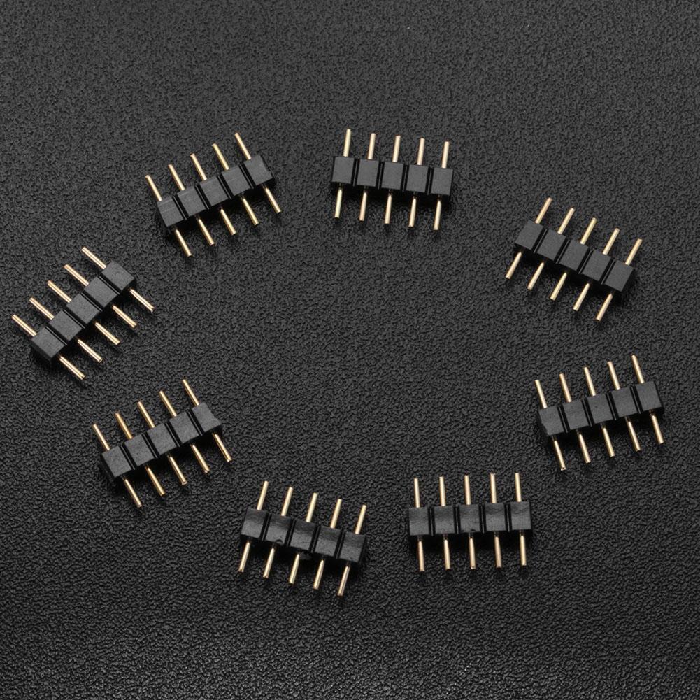 10pcs Male Connector Pin Needle for LED Strip(5Pin RGBW5050)(Black)