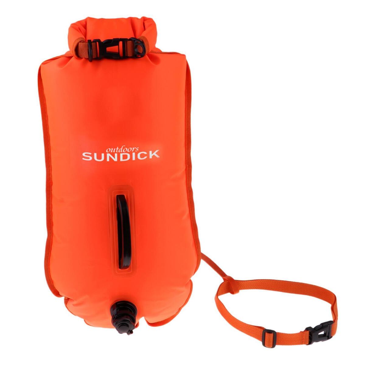 2Pack High Visibility Inflatable Dry Bag Safety Swim Buoy Tow Float Fluo