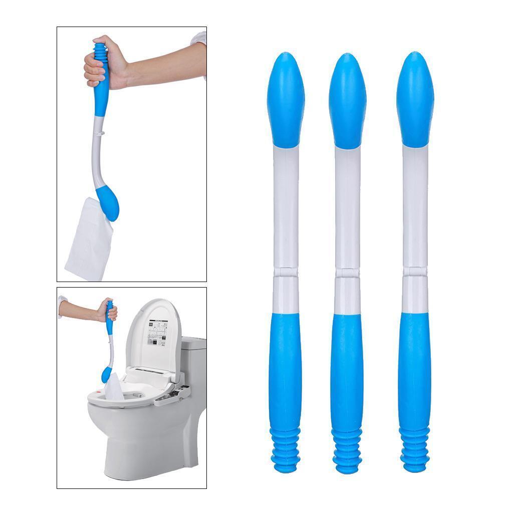 3x Bottom Wiper Toilet Self Wipe Aid Disability Tool Paper Holder Bottom