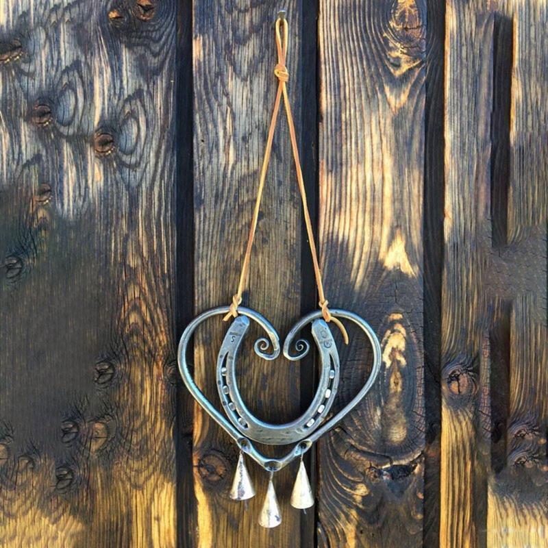 Love Heart Wind Chime Lucky Love Wind Chime with Steel Nails Feng Shui Windbell