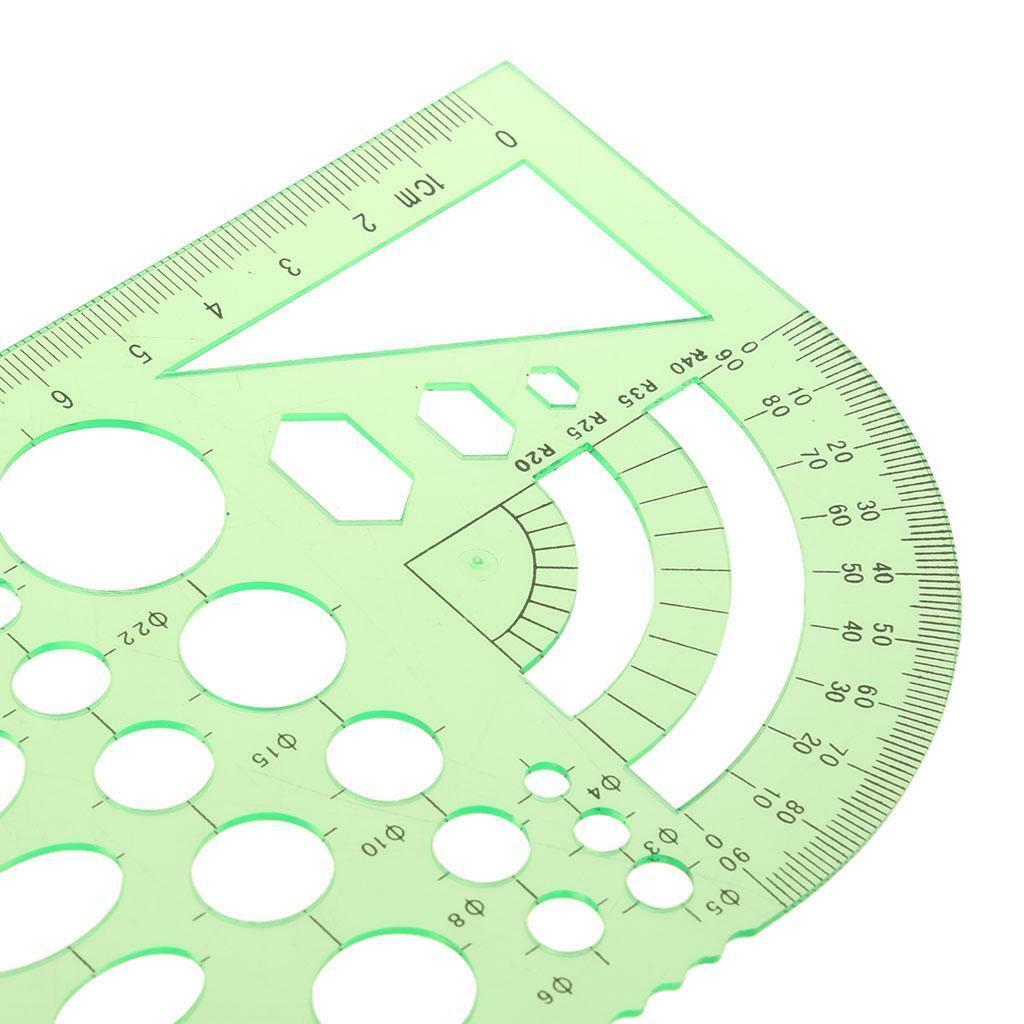 Plastic Drafting Drawing Tools Ruler Geometric Template School Stationery