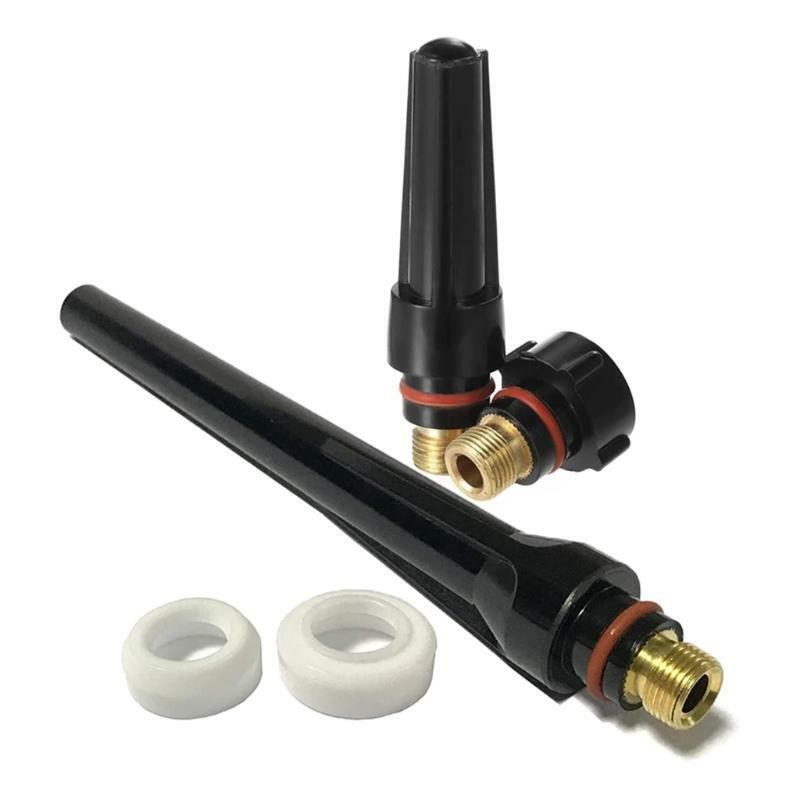23Pcs Kit TIG Welding Torch 1.0/1.6/2.4/3.2mm Collet Stubby Gas Lens #10 Pyrex